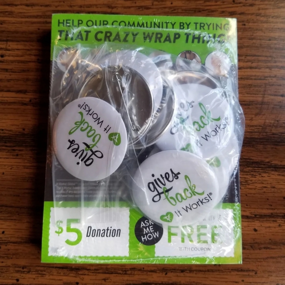 NEW- It Works! Gives Back Buttons/Blitz Cards